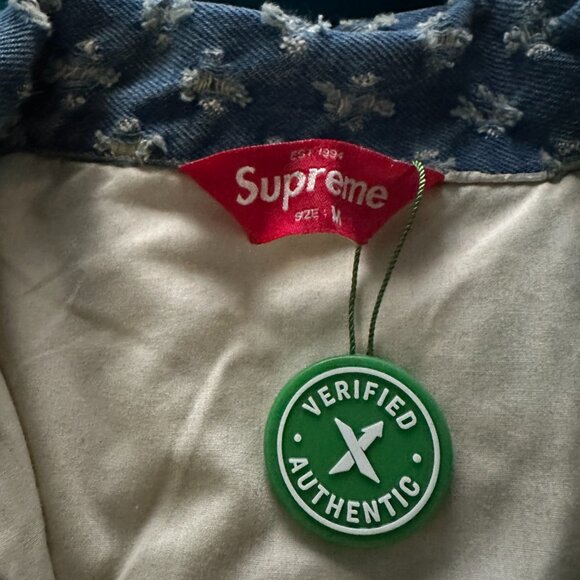 Supreme Hole Punch Denim Trucker Jacket - Picture 3 of 10